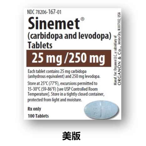 左卡双多巴复合片剂（Levodopa-carbidopa）-Sinemet