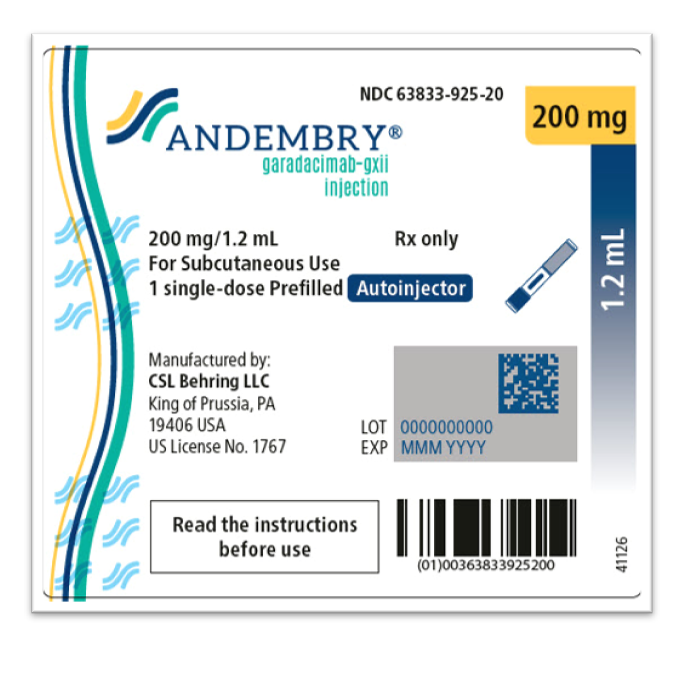 加达昔单抗（garadacimab-gxii）--ANDEMBRY