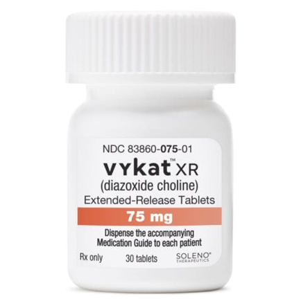二氮嗪胆碱缓释片（diazoxide choline）--VYKAT XR