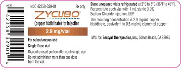 Zycubo（copper histidinate）的用量用法