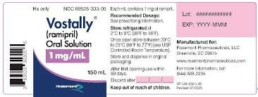 雷米普利口服液（ramipril）-VOSTALLY的用法用量标准方案及个体化调整介绍